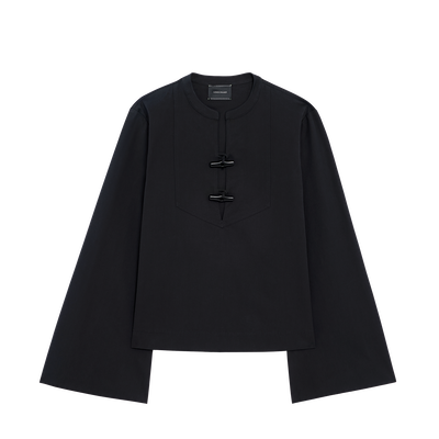 Camisa , Popelina - Negro