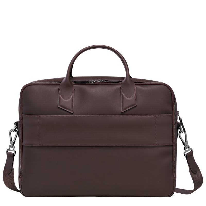 Longchamp sur Seine M Briefcase , Mocha - Leather  - View 4 of 5