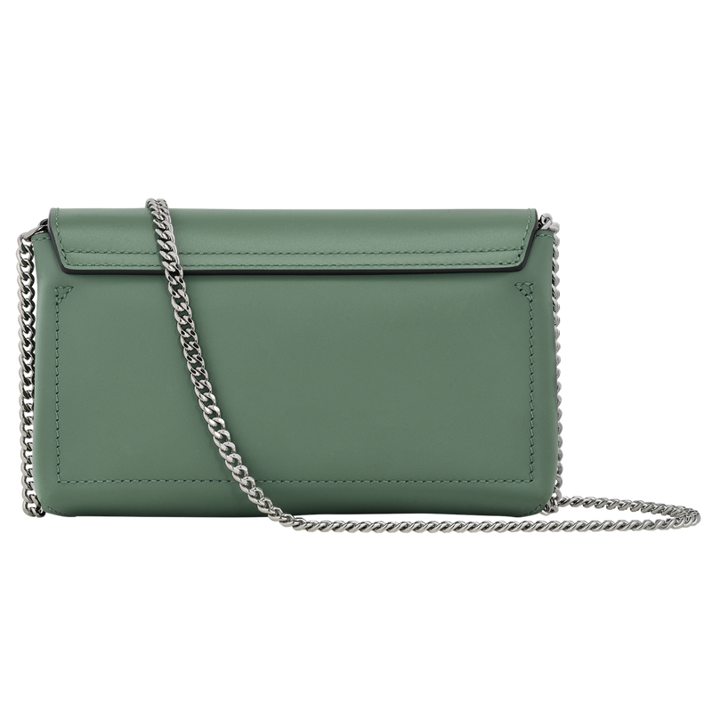 Le Roseau Clutch , Sage - Leather  - View 3 of  4