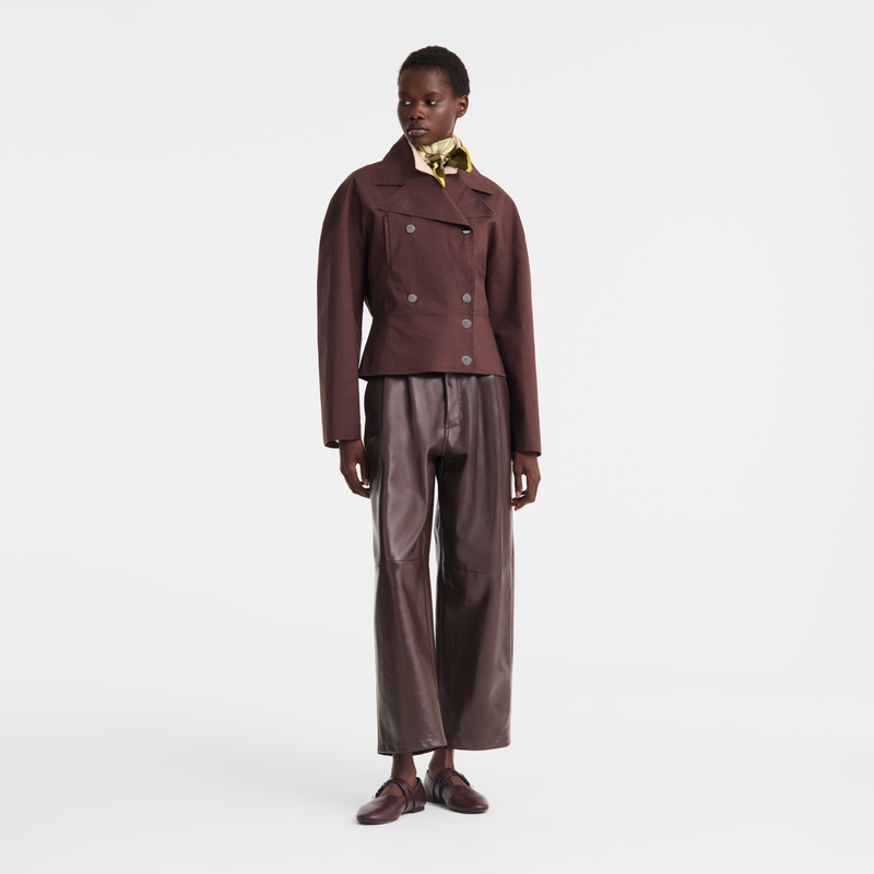 Jacket , Mocha - Water-repellent technical canvas  - View 2 of  5