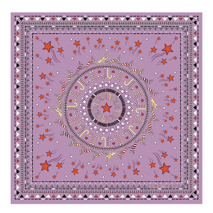 2022 秋冬系列 絲質圍巾 50, 丁香淡紫色