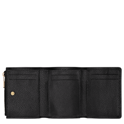 Le Foulonn&eacute; Portefeuille compact, Noir