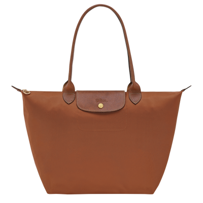 Sac cabas L Le Pliage Original , Toile recycl&eacute;e - Cognac