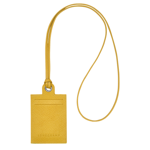 Le Pliage Green Card holder with necklace, Corn