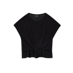 Top , Black - Crepe jersey