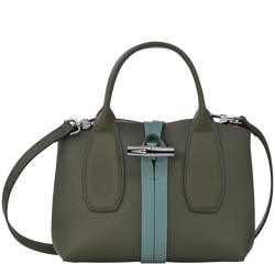 Top handle bag S, Khaki/Cypress