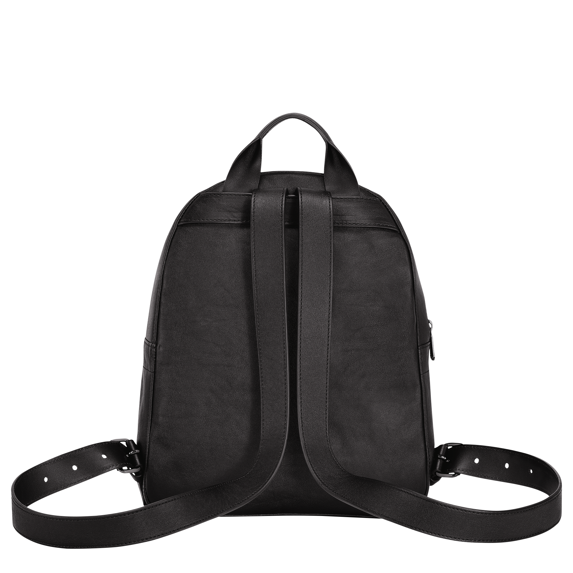 Longchamp black leather backpack clearance