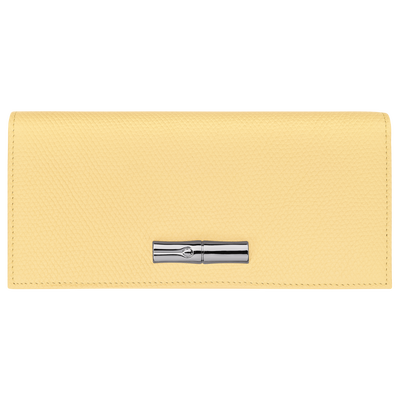 Le Roseau Long continental wallet , Yellow Chick - Leather
