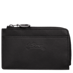 Le Pliage Xtra Card holder , Black - Leather