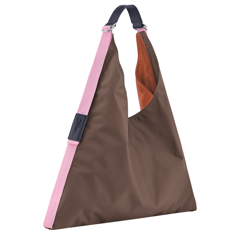 Sac port&eacute; &eacute;paule Re-Play , Toile - Terre/Ch&acirc;taigne  - Vue 3 de 5