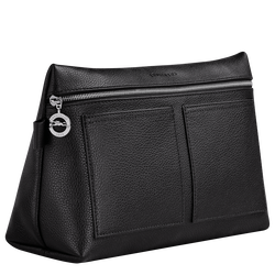 Le Foulonné Toiletry case , Black - Leather