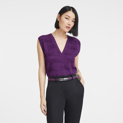 Roseau Essential Ladies' belt , Violet - Leather