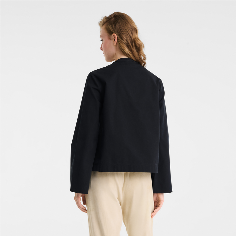 Shirt , Black - Cotton poplin  - View 4 of 4