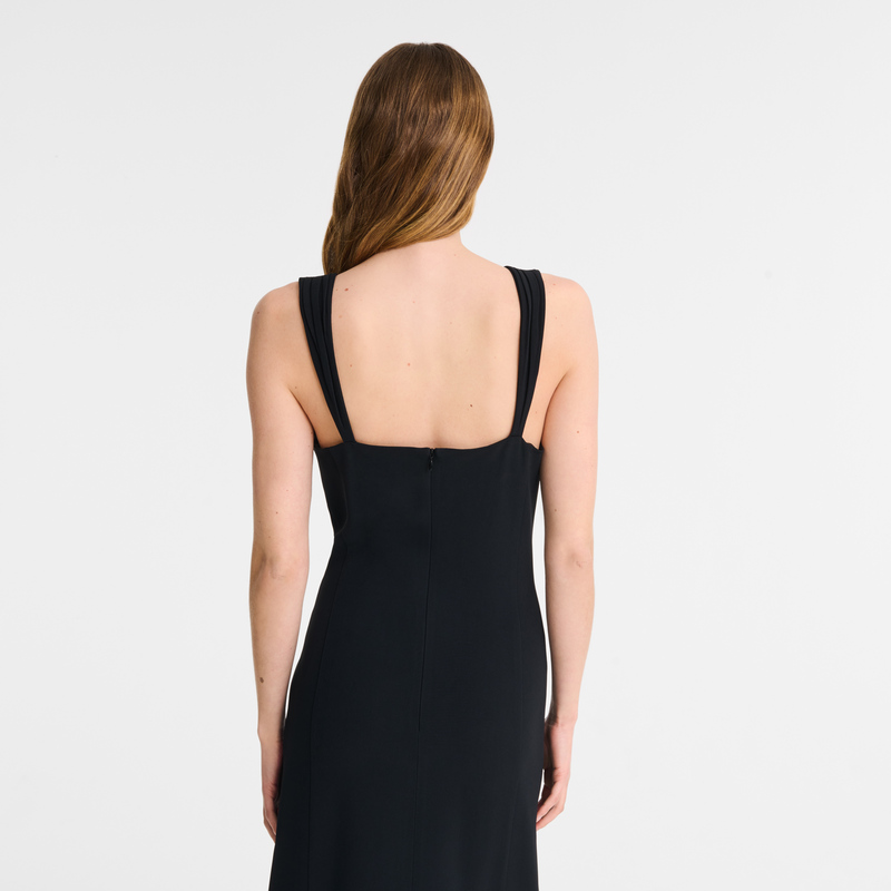 Long dress , Black - Crepe  - View 5 of  5