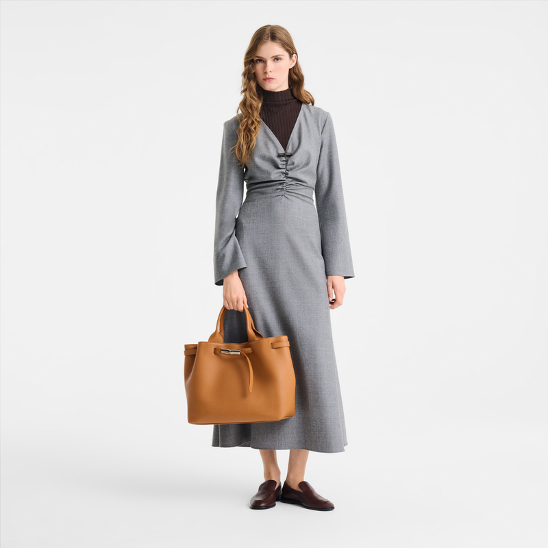 Sac cabas L Le Smart , Cuir - Caramel  - Vue 2 de 6