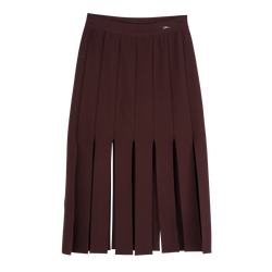 Midi skirt , Burgundy - Knit