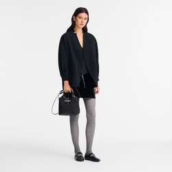 Le Roseau S Handbag , Black - Leather