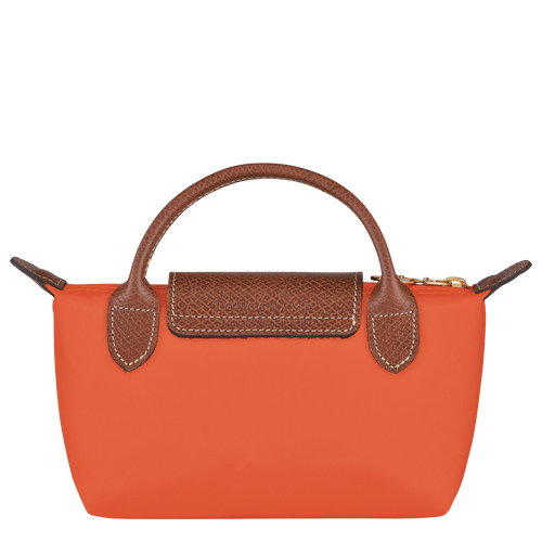 Le Pliage Original Pouch with handle , Orange - Recycled canvas - View 4 of 6