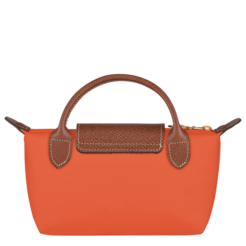 Le Pliage Original Pouch with handle , Orange - Recycled canvas  - View 4 of 6