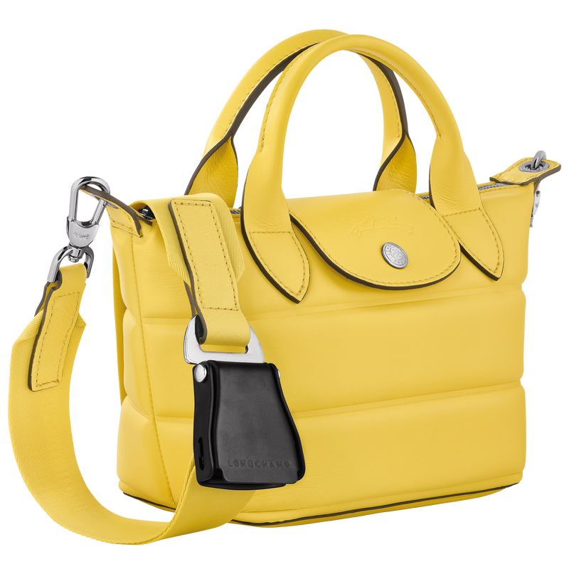 Handtasche XS Le Pliage Xtra , Leder - Gelb  - Ansicht 3 von 4
