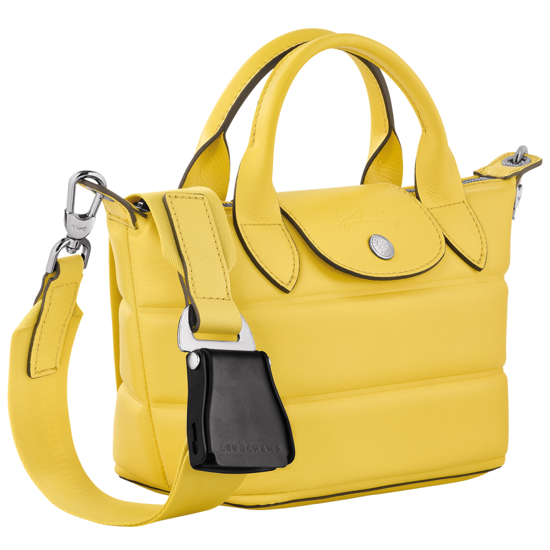 Le Pliage Xtra XS Handbag , Yellow - Leather  - View 3 of  4