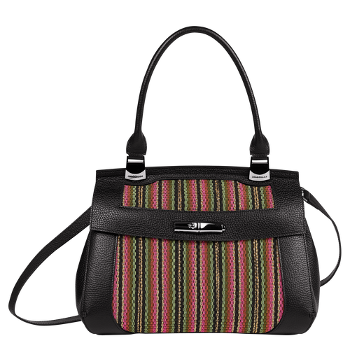 Sac porté main, D95 Noir/Figue/Kaki Sac porté main, D95 Noir/Figue/Kaki, hi-res