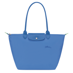 Le Pliage Green L Tote bag , Cornflower - Recycled canvas