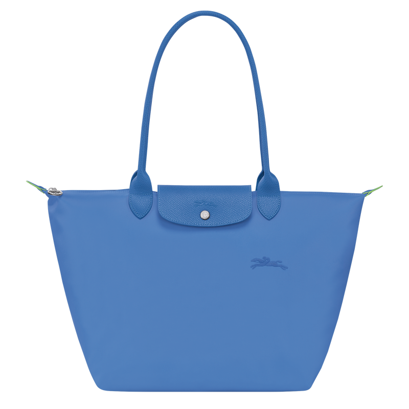 Le Pliage Green L Tote bag , Cornflower - Recycled canvas  - View 1 of  6