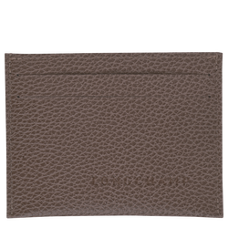 Le Foulonn&eacute; Card holder , Taupe - Leather