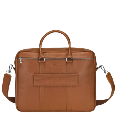 Le Foulonné Briefcase M, Caramel