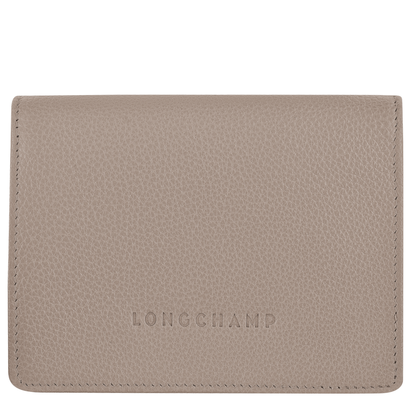 Brieftasche im Kompaktformat Le Foulonné , Leder - Turteltaube  - Ansicht 1 von 4
