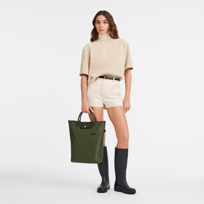 Shopping bag M Le Pliage Green , Tela - Verde Foresta
