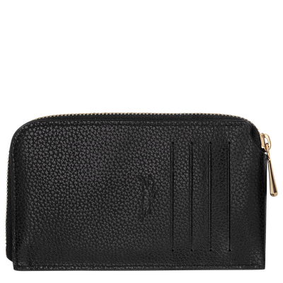 Karten-Etui Le Foulonn&eacute; , Leder - Schwarz
