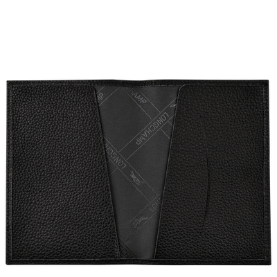 Le Foulonné Passport cover, Black