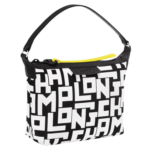 Le Pliage LGP Clutch, Black/White