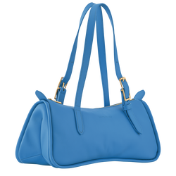 Looong L Shoulder bag , Azure - Leather