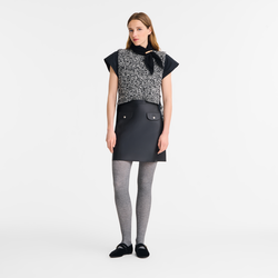 Skirt , Black - Leather