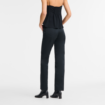 Hose , Technischer Satin - Schwarz