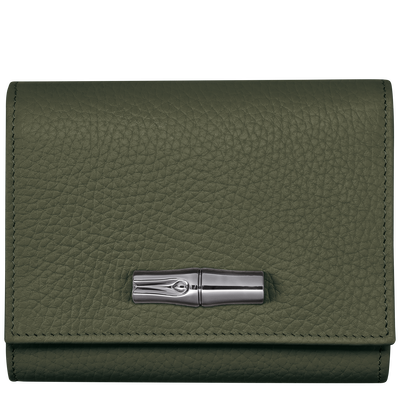 Le Roseau Essential Brieftasche im Kompaktformat, Khaki