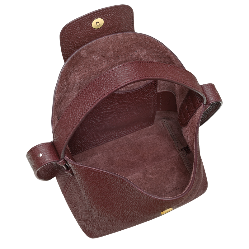 Sac seau S Le Cadence , Cuir - Bordeaux  - Vue 4 de 5