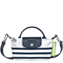 Pochette Le Pliage Collection , Canvas - Marine/Weiss