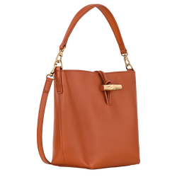 Le Roseau XS Bucket bag , Bark - Leather