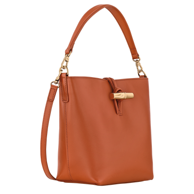 Le Roseau XS Bucket bag , Bark - Leather