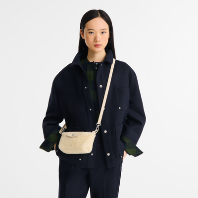 Le Pliage Xtra XS Pouch , Ecru - Leather
