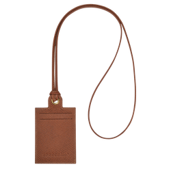 Le Pliage Original Card holder with necklace, Brown