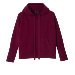 Hoodie jumper , Beetroot - Knit
