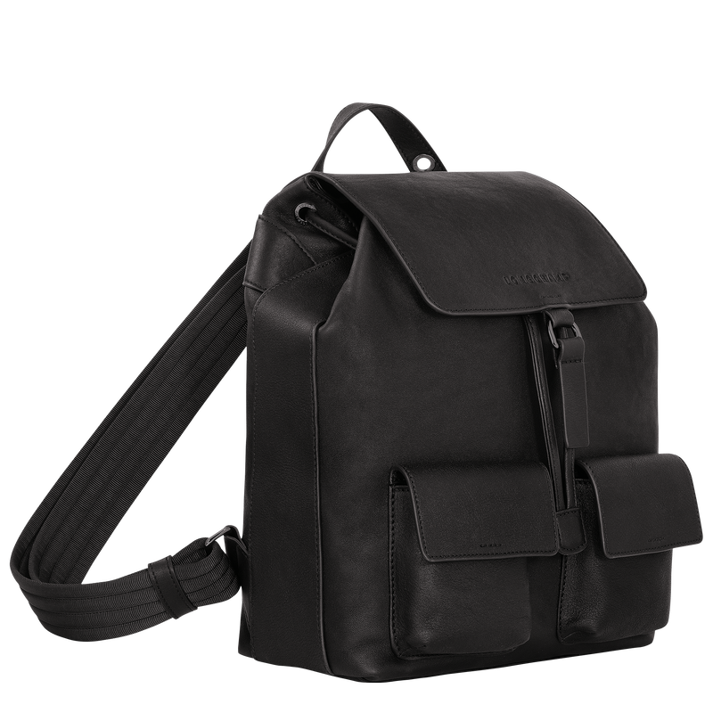 Longchamp 3D S Backpack , Black - Leather  - View 3 of 4