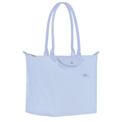 Le Pliage Green L Tote bag , Sky Blue - Recycled canvas