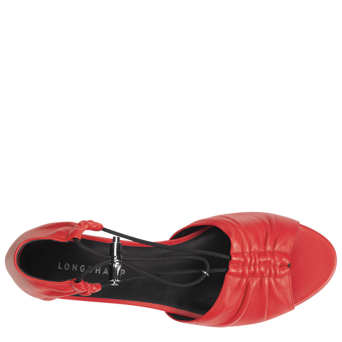 Sandales plates, Coquelicot/Rubis Vue 3 de Sandales plates, Coquelicot/Rubis, hi-res