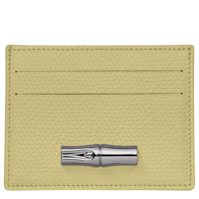 Le Roseau Card holder , Pistachio - Leather